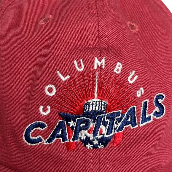 District Columbus Capitals Armature Hockey Baseball Hat Red Distressed Size OS - Picture 5 of 10